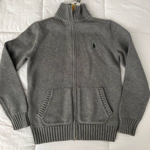 Polo Ralph Laurent Big Boys Cotton Fleece Zip Up Hoodie M (10/12) BRAND NEW